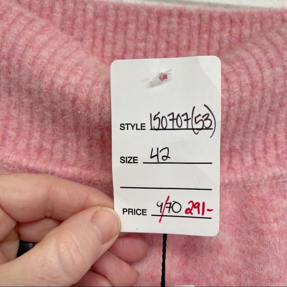 Vionnet Paris Style 150707 Alpaca Wool Pencil Skirt Rhodonite Pink Size 42 (6) - Picture 7 of 13